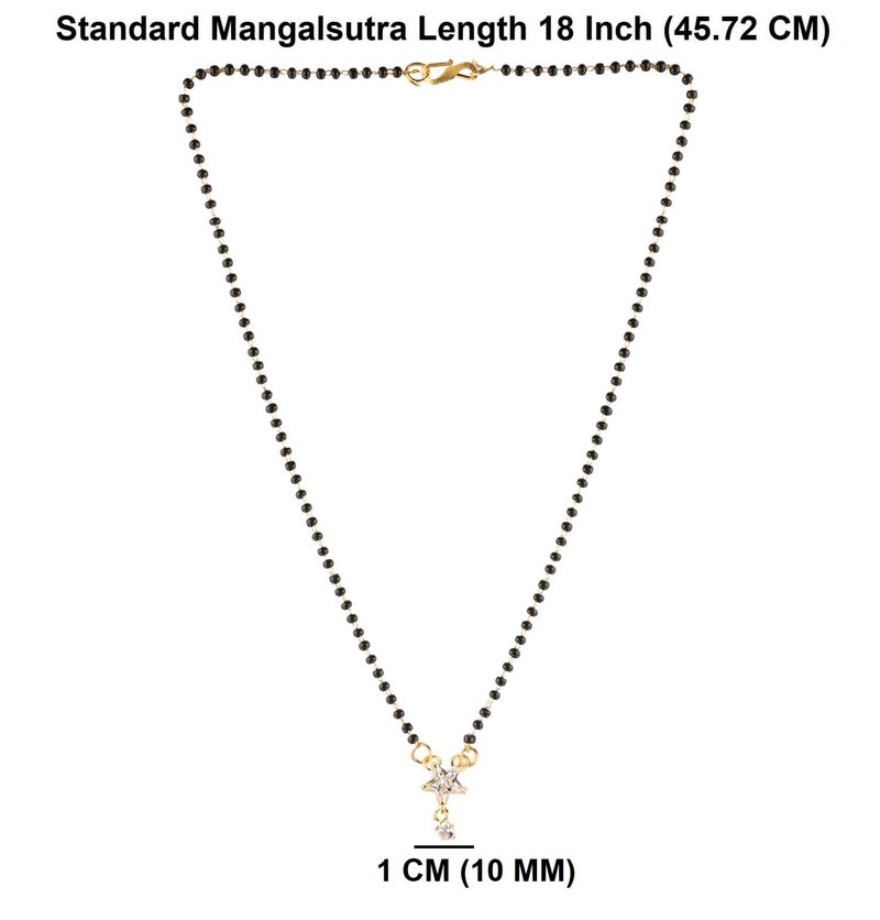 Efulgenz Indian Jewelry Mangalsutra Bollywood Traditional Crystal Pendant Necklace Black Beads Chain Mangalsutra Jewelry for Women - Image 4